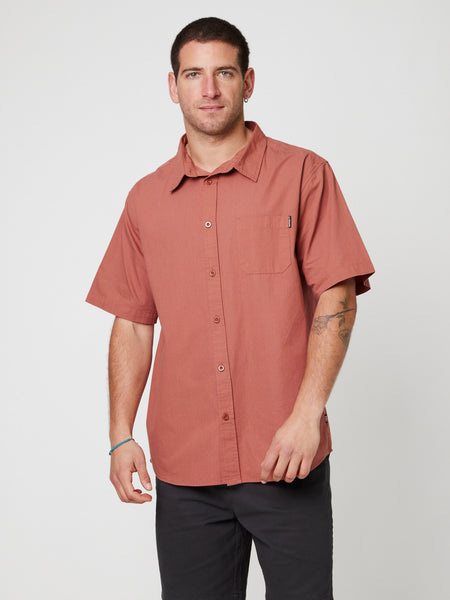 Camisas Burdeo Hombre Solid