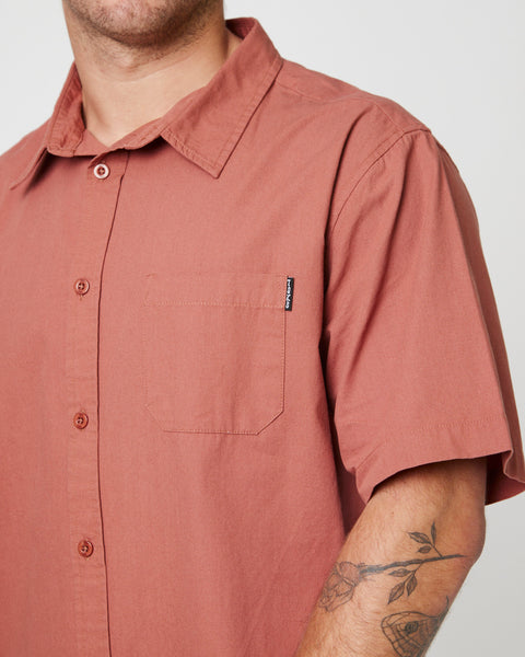 Camisas Burdeo Hombre Solid
