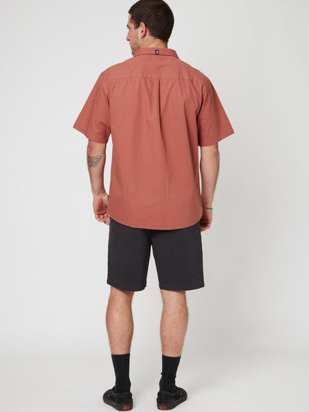 Camisas Burdeo Hombre Solid