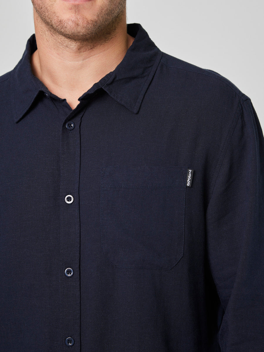 Camisa Azul Hombre Clutch