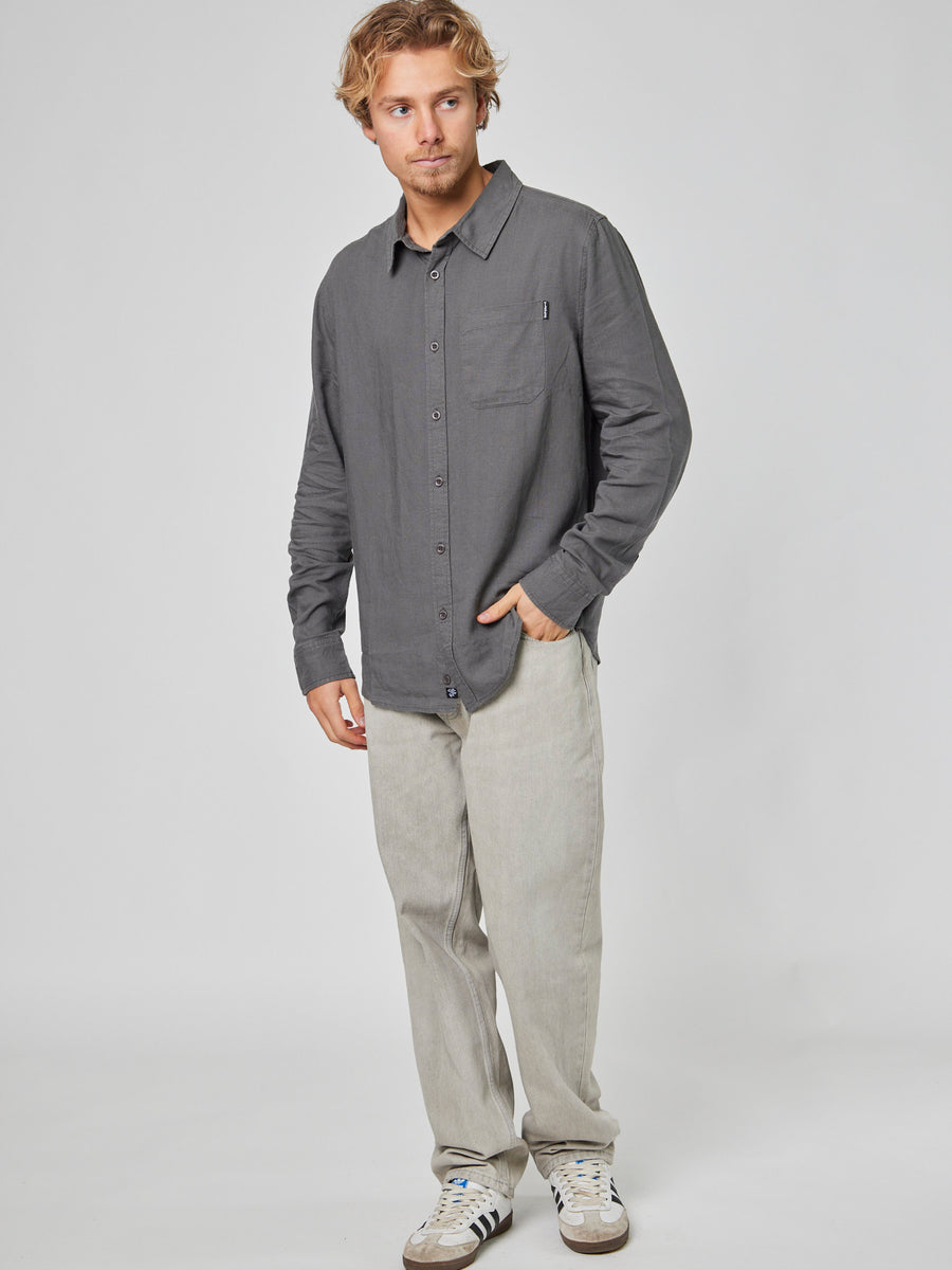 Camisa Gris Hombre Clutch