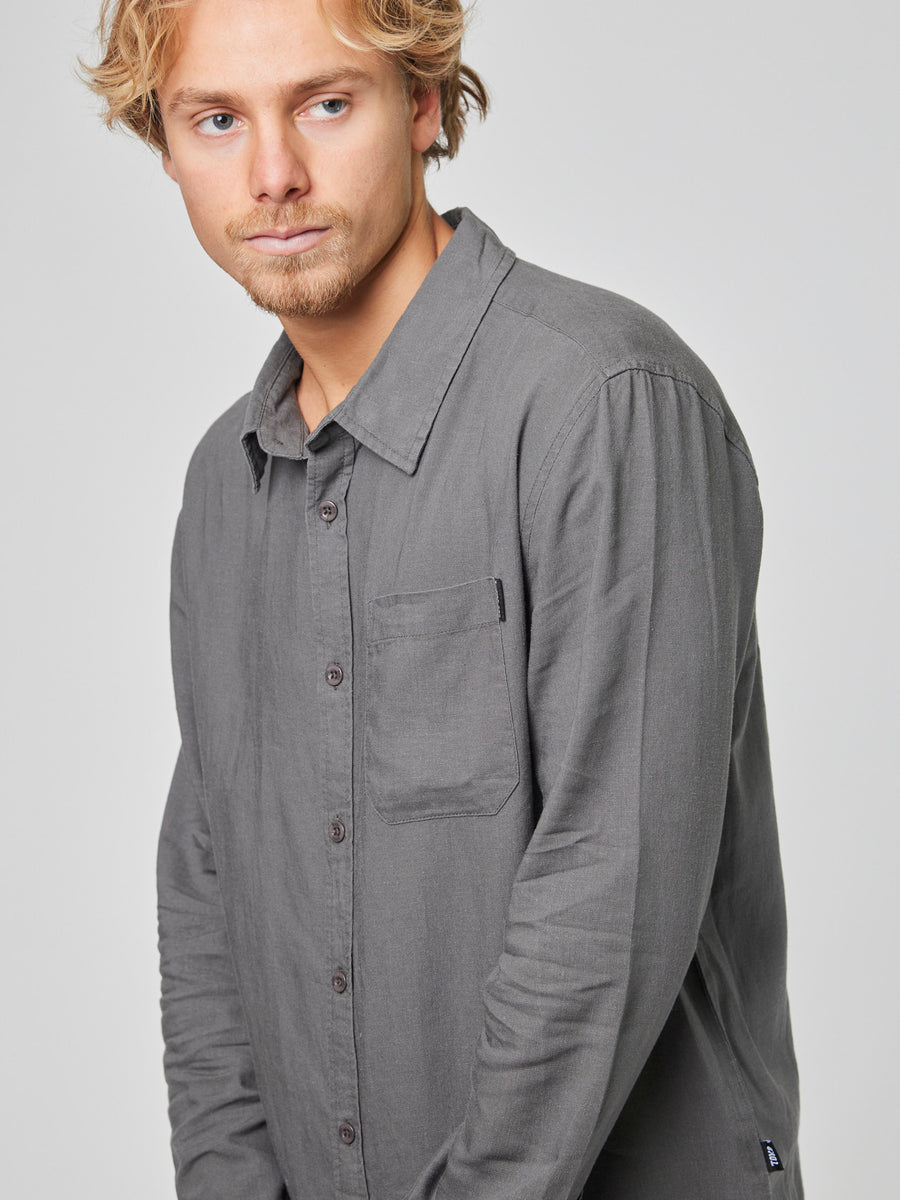 Camisa Gris Hombre Clutch