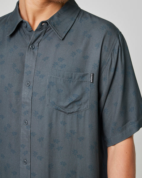 Camisa Manga Corta Palm Azul