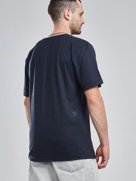 Polera Hombre Negra Manga Corta Custom