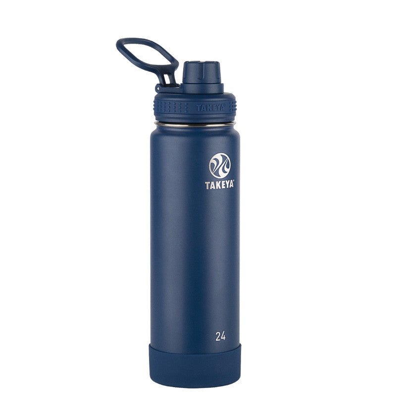 BOTELLA TÉRMICA TAKEYA 700ML ANTIGOTEO AZUL OSCURO