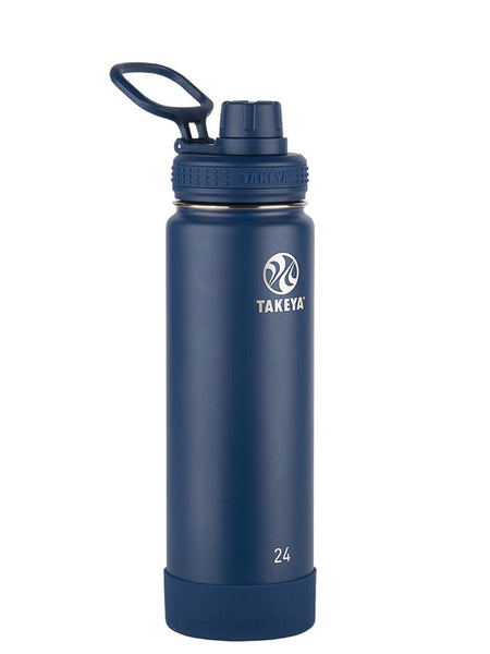 BOTELLA TÉRMICA TAKEYA 700ML ANTIGOTEO AZUL OSCURO