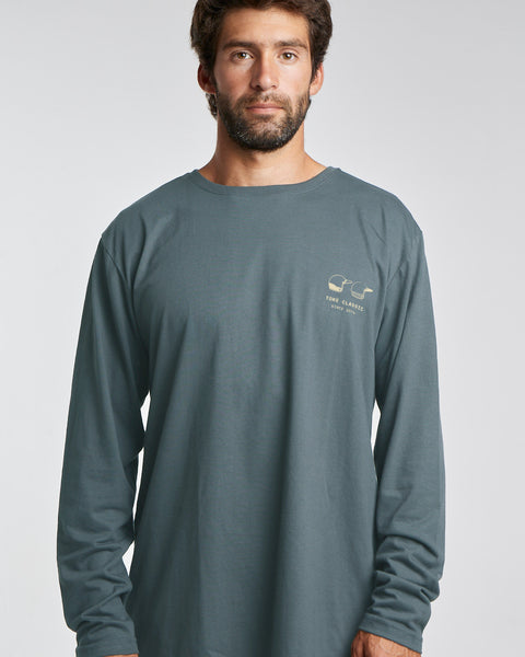 Polera ML Cascos Celeste