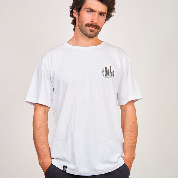 Polera Blanca Manga Corta Malibu