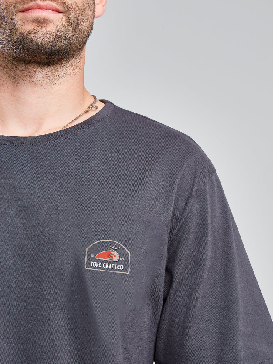 Polera Hombre Gris Manga Corta Crafted