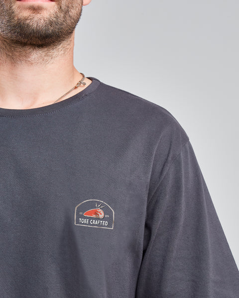 Polera Hombre Gris Manga Corta Crafted