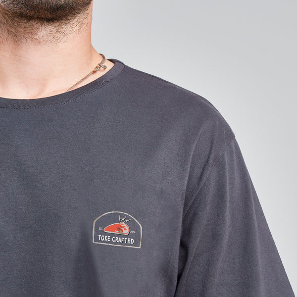Polera Hombre Gris Manga Corta Crafted