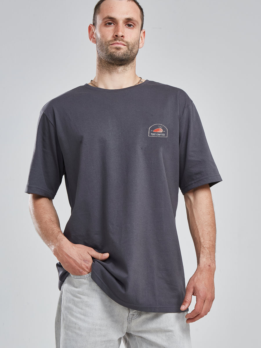 Polera Hombre Gris Manga Corta Crafted