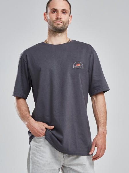Polera Hombre Gris Manga Corta Crafted