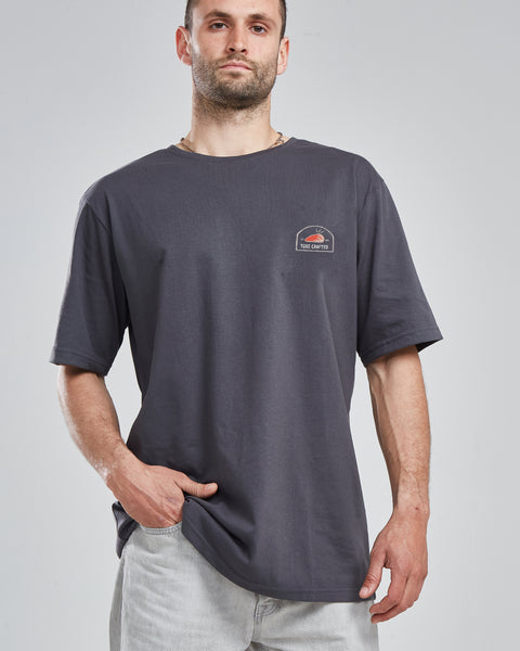 Polera Hombre Gris Manga Corta Crafted