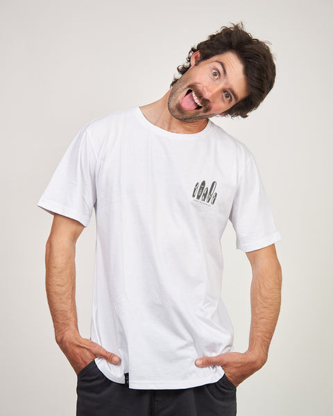 Polera Blanca Manga Corta Malibu