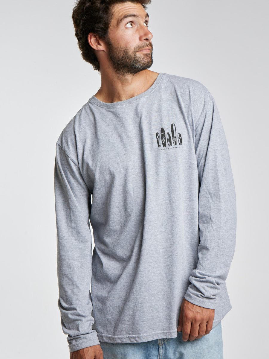 Polera ML Malibu Gris Claro