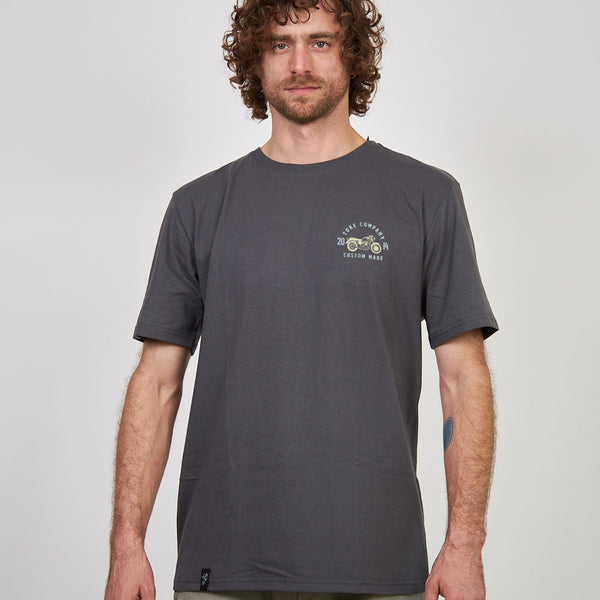 Polera Gris Oscuro Hombre Moto