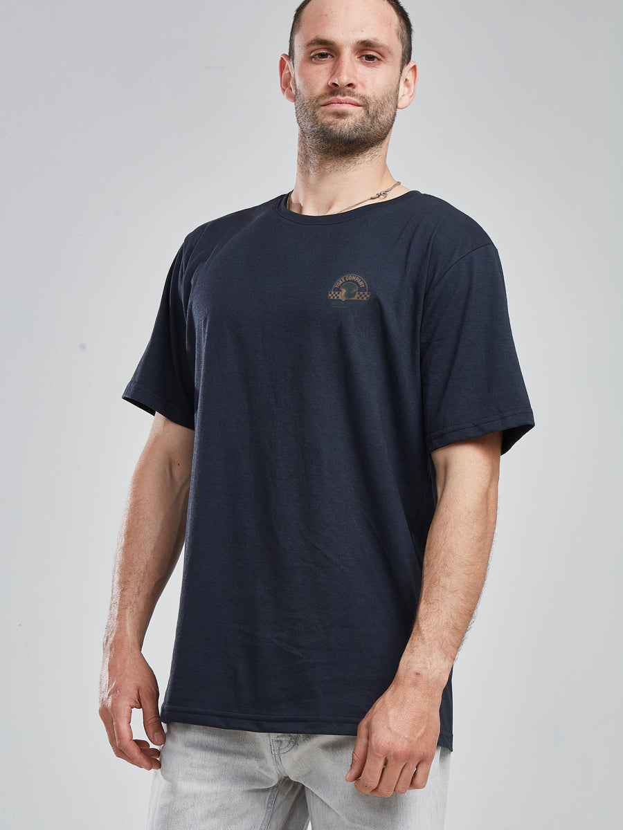 Polera Hombre Negra Manga Corta Custom
