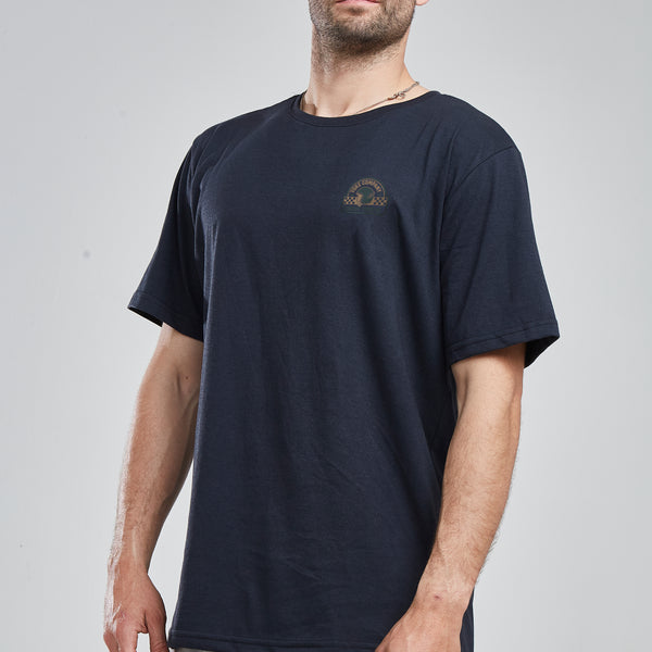 Polera Hombre Negra Manga Corta Custom