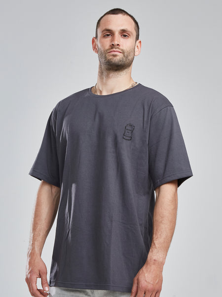 Polera Hombre Gris Manga Corta Oil