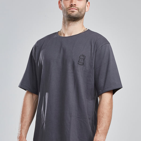 Polera Hombre Gris Manga Corta Oil