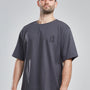 Polera Hombre Gris Manga Corta Oil