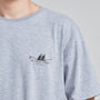 Polera Hombre Gris Melange Manga Corta Waves
