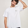 Polera Hombre Manga Corta Blanca Cascos