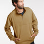 Poleron Café Hombre Half Zipper