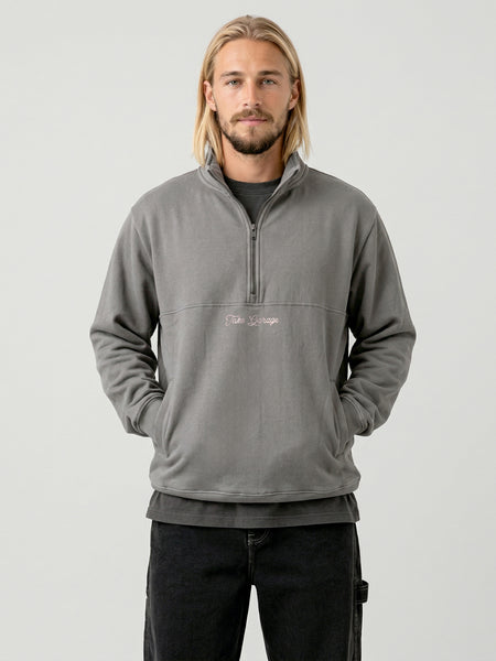 Poleron Half Zipper Gris Hombre Ozzy