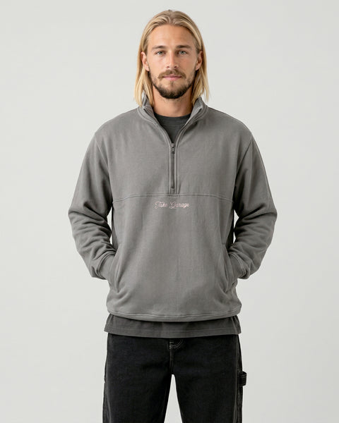 Poleron Half Zipper Gris Hombre Ozzy