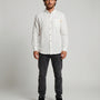 Camisa Manga Larga Hombre Lino Blanca