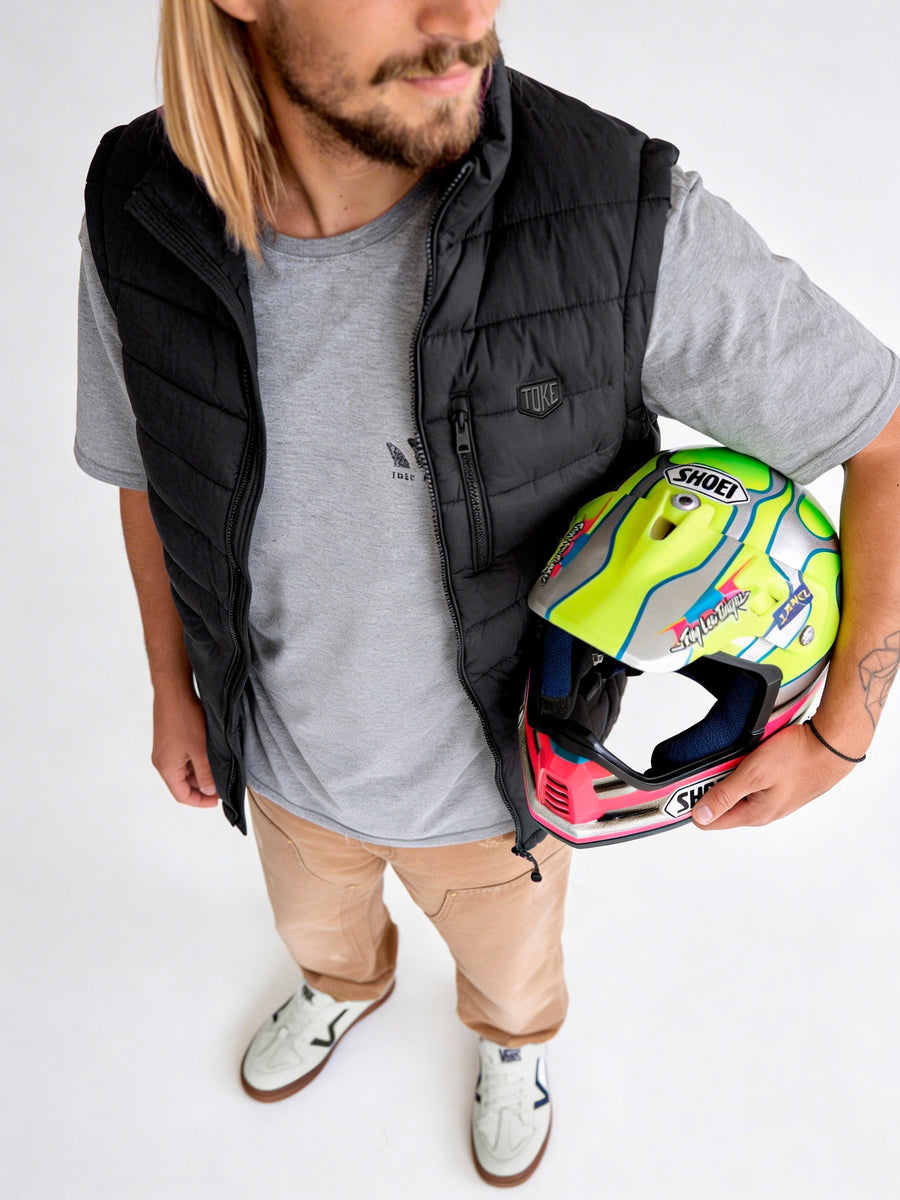 Chaqueta Sin Mangas Hombre Negro Guzzi