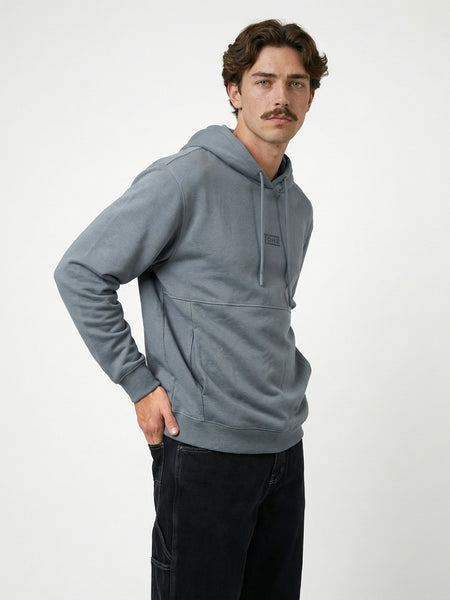Poleron Hombre Hoodie Azul Lines