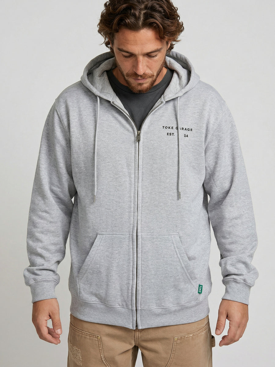 Poleron Full Zipper Melange Hombre Fuel
