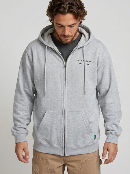 Poleron Full Zipper Melange Hombre Fuel