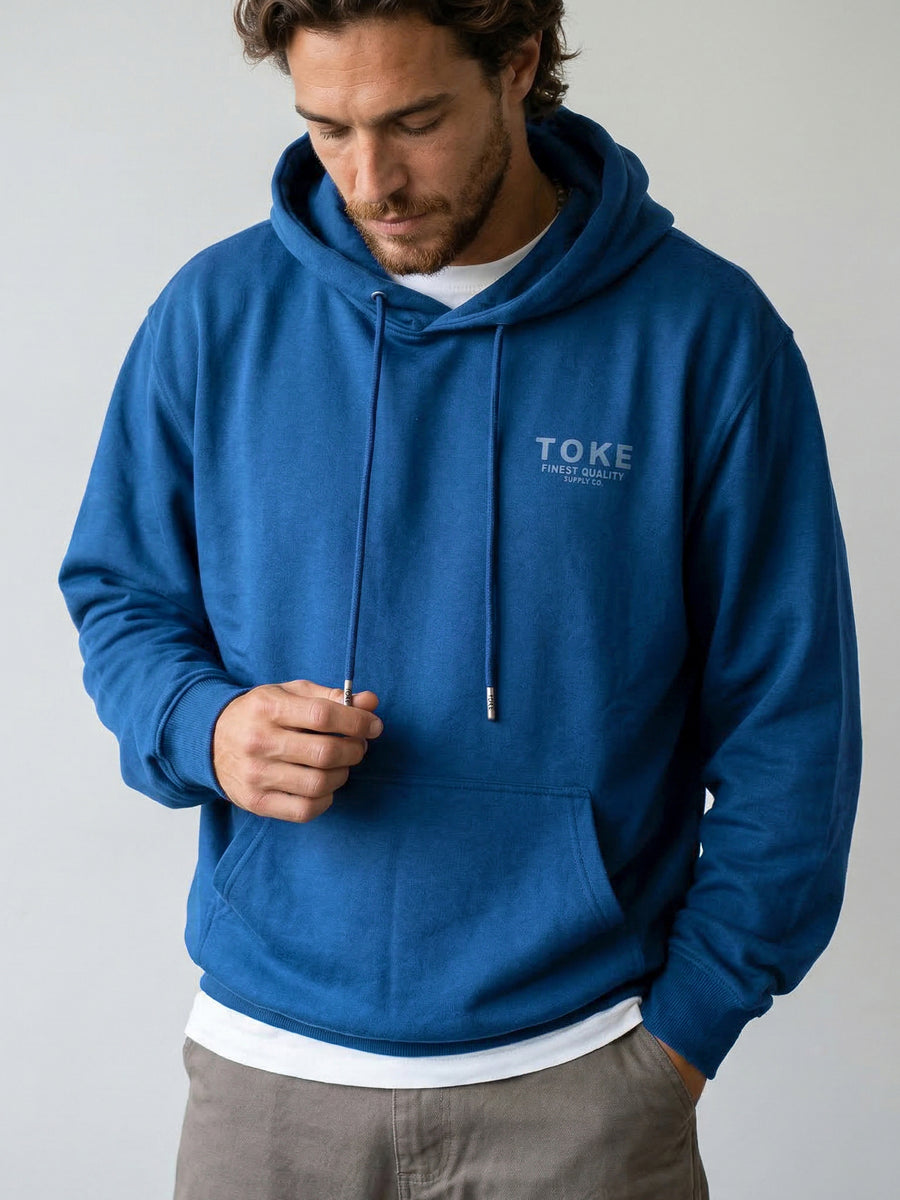 Poleron Hoodie Azul Hombre Maico