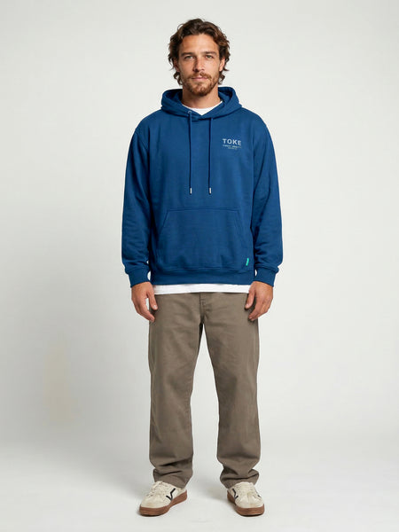 Poleron Hoodie Azul Hombre Maico