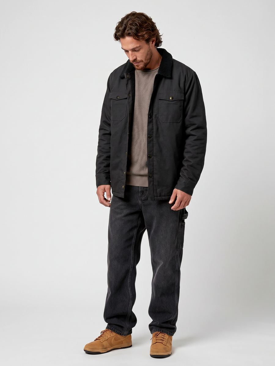 Chaqueta Negra Hombre Wax