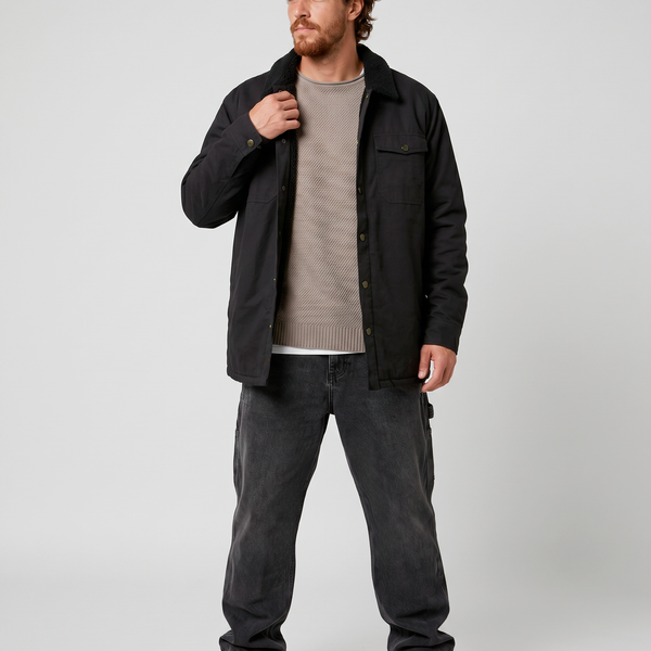 Chaqueta Negra Hombre Wax