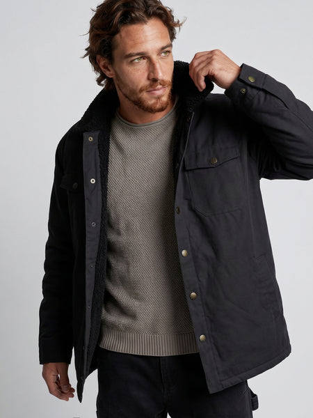 Chaqueta Negra Hombre Wax