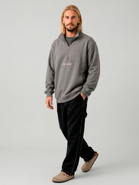 Poleron Half Zipper Gris Hombre Ozzy