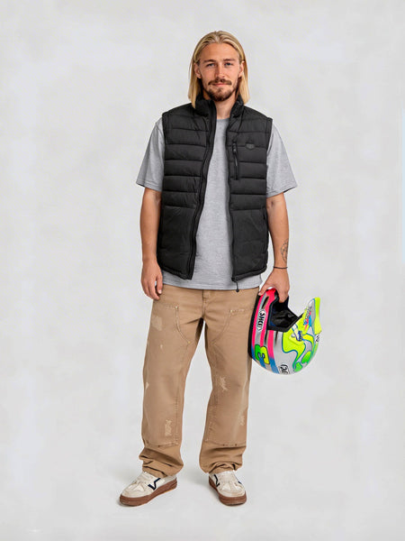 Chaqueta Sin Mangas Hombre Negro Guzzi