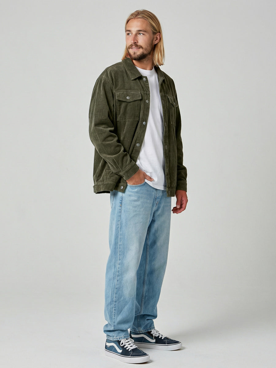 Chaqueta Hombre Cotelé Verde Classic