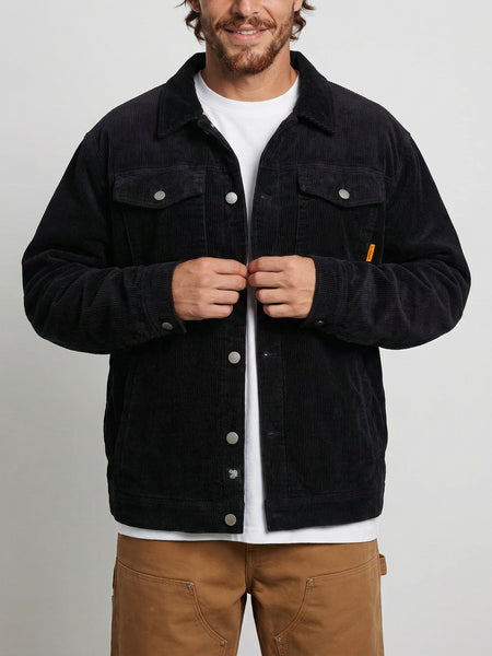Chaqueta Hombre Cotelé Negra Classic