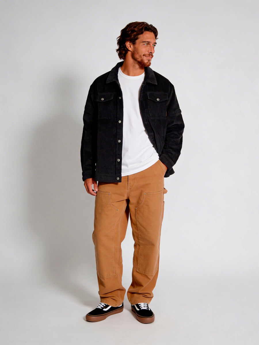 Chaqueta Hombre Cotelé Negra Classic