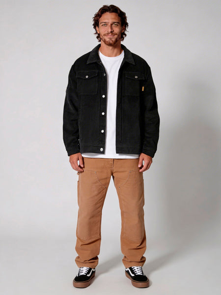 Chaqueta Hombre Cotelé Negra Classic