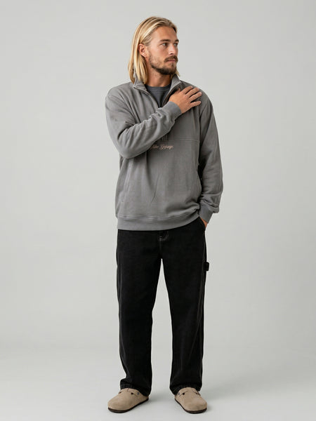 Poleron Half Zipper Gris Hombre Ozzy