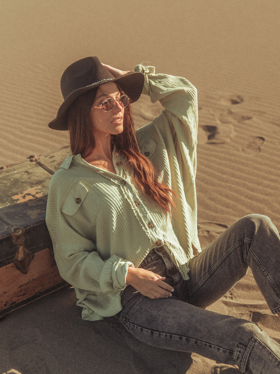 Camisa Verde Mujer Cozy