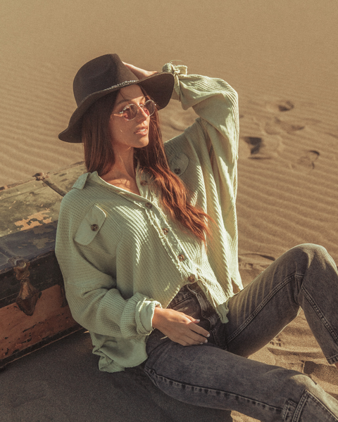 Camisa Verde Mujer Cozy